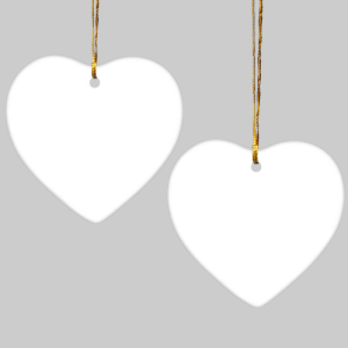 Heart ceramic ornament