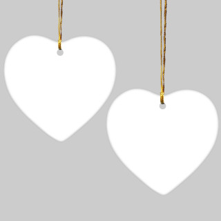 Heart ceramic ornament