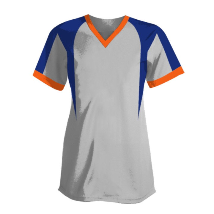 No-Button Short Sleeve Jersey V-Neck style 1