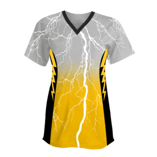 No-Button Short Sleeve Jersey V-Neck style 2