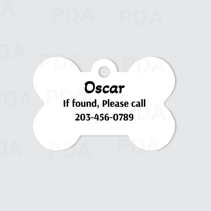 Customize pet ID tag